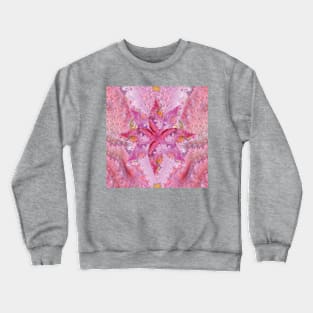 Abstract Digital Art in Pink Tones Crewneck Sweatshirt